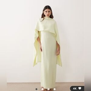 Arrange by ASOS FIRE! NWT! Cape Overlay Column Maxi Dress. Sz 2. R2S!!